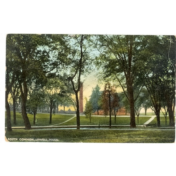 south-common-lowell-ma-postcard